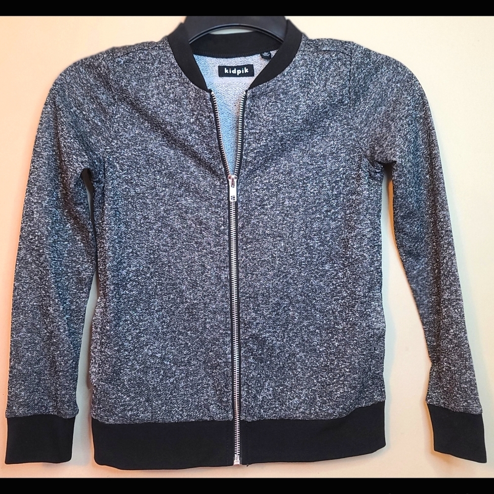 Kidpik Zip Up Silver Tinsel Accent Jacket Sm 7/8